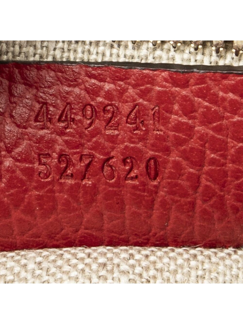 Gucci Small Bree Tote Red Beige GG Canvas - Picture 10 of 10